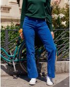 Pantalon en Velourrs côtelé Sonny bleu