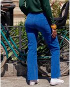 Pantalon en Velourrs côtelé Sonny bleu