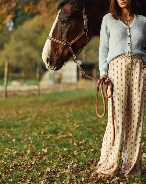 Pantalon Polia boho beige
