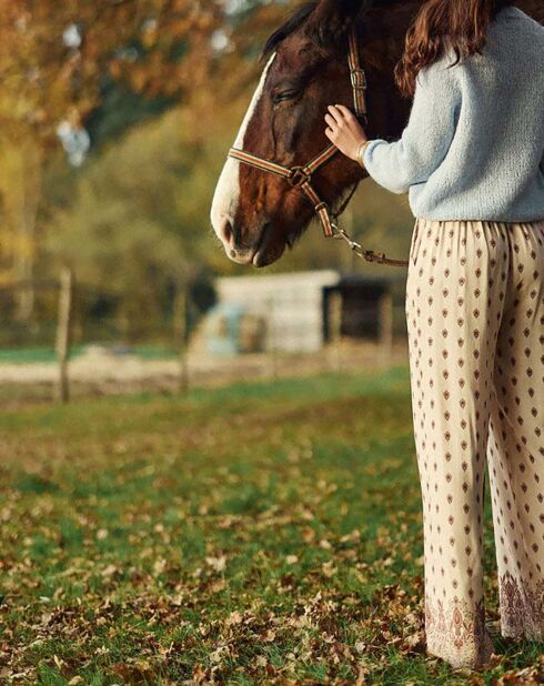 Pantalon Polia boho beige