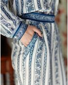 Pantalon Pauline frise bleu