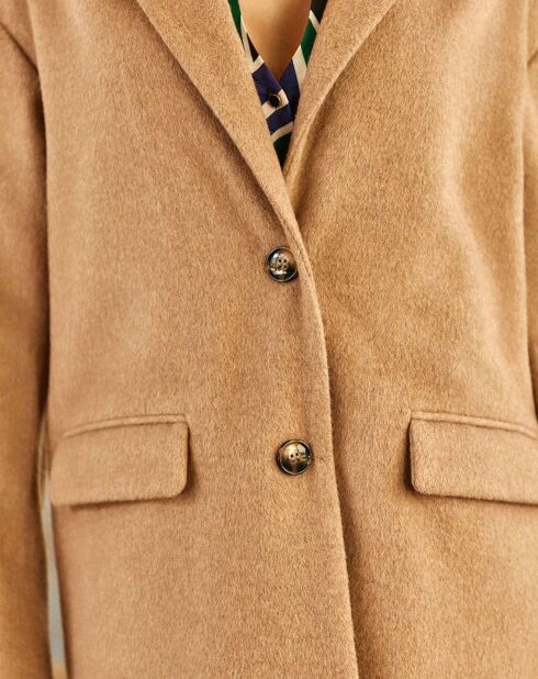 Manteau en Laine mélangée Nelia camel