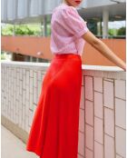 Chemise Tori écru/rouge