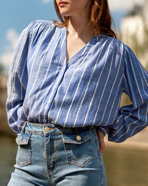 Chemise Blue bleu/blanc