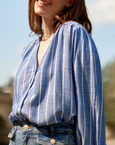 Chemise Blue bleu/blanc