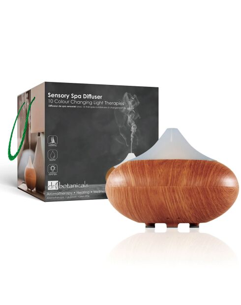 Diffuseur d'arômes en bois avec couvercle transparent [USB]