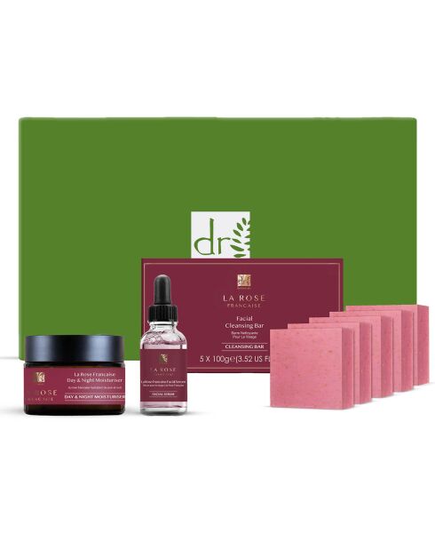 Coffret cadeau de soins de la peau La Rose Française - 7 pièces