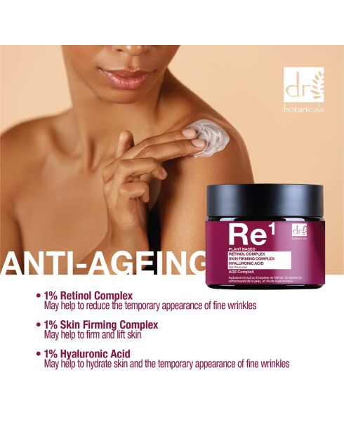 Complexe de rétinol, complexe raffermissant et crème de nuit à l'acide hyaluronique - 60 ml