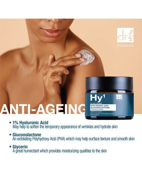 Hyaluronzuur- en gluconolactonmasker - 60 ml