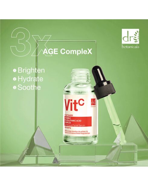 Geavanceerd regenererend gezichtsserum met vitamine C en polyglutaminezuur - 30 ml