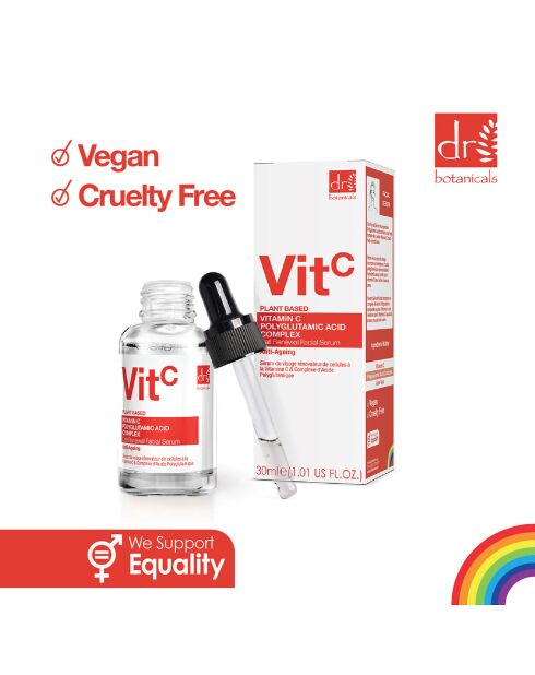 Geavanceerd regenererend gezichtsserum met vitamine C en polyglutaminezuur - 30 ml