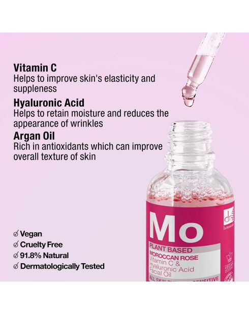 Huile de rose du Maroc - 30 ml