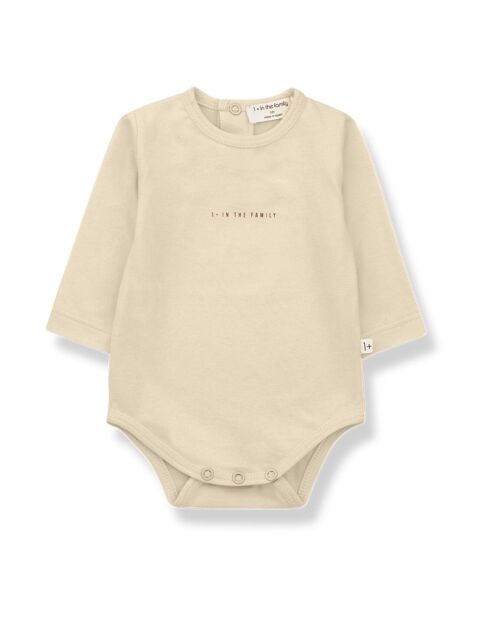 Lot 2 bodies Lis en Coton Bio beiges
