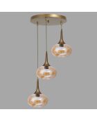 Lustre 9048 miel/doré - 55x6x3 cm