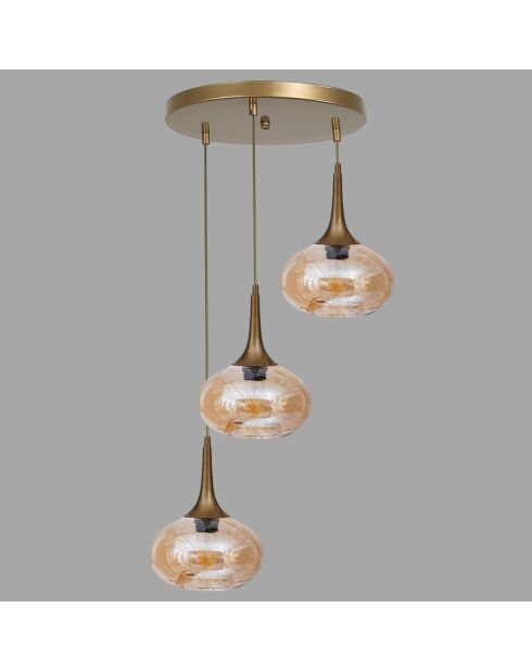 Lustre 9048 miel/doré - 55x6x3 cm