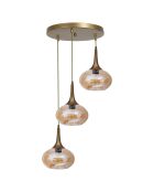 Lustre 9048 miel/doré - 55x6x3 cm