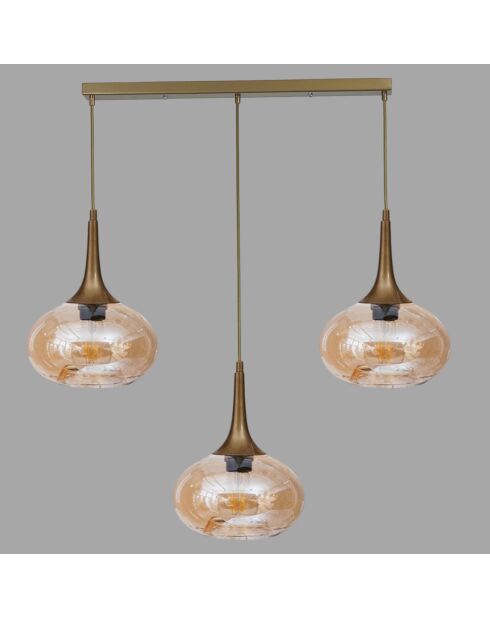 Lustre 9048 miel/doré - 55x6x3 cm