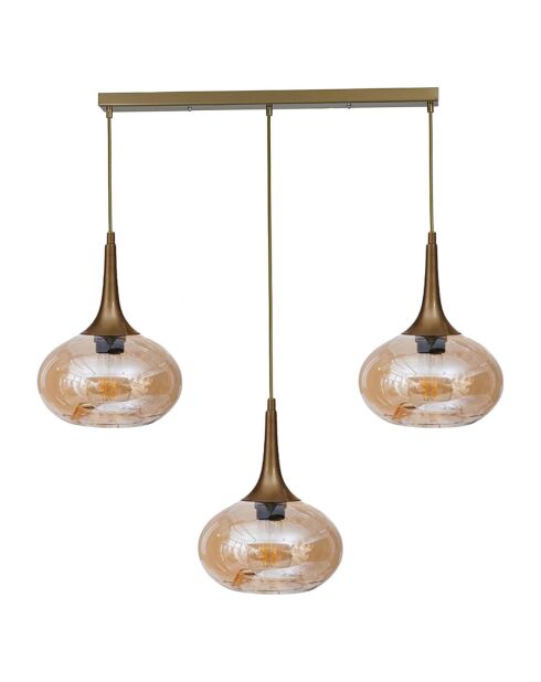 Lustre 9048 miel/doré - 55x6x3 cm
