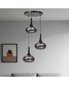 Lustre 9049 gris/noir - 55x6x3 cm