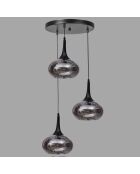 Lustre 9049 gris/noir - 55x6x3 cm