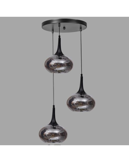 Lustre 9049 gris/noir - 55x6x3 cm