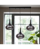 Lustre 9049 gris/noir - 55x6x3 cm