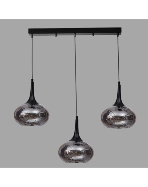 Lustre 9049 gris/noir - 55x6x3 cm