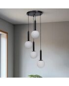 Lustre 9057 blanc/noir - 65x6x3 cm