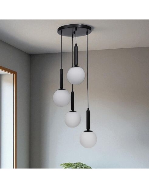 Lustre 9057 blanc/noir - 65x6x3 cm