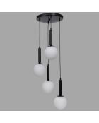 Lustre 9057 blanc/noir - 65x6x3 cm