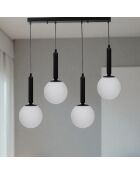 Lustre 9057 blanc/noir - 65x6x3 cm