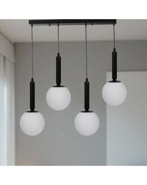 Lustre 9057 blanc/noir - 65x6x3 cm
