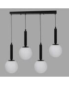 Lustre 9057 blanc/noir - 65x6x3 cm
