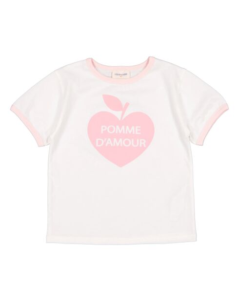 T-shirt USA Amour rose