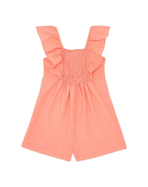 Combishort 100% Lin en saumon