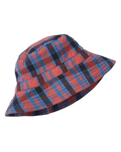 Bob en Popeline de Coton Cedrus Tartan rouge/bleu