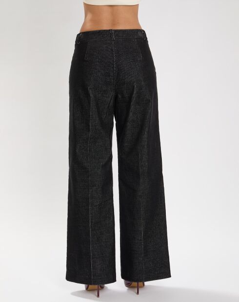 Pantalon en Velours côtelé Chiara noir