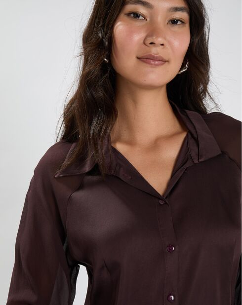 Chemise Vega raisin