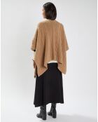 Poncho en Laine & Cachemire Roca camel