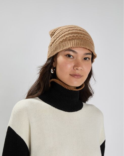 Bonnet en Laine & Cachemire Slow ocre