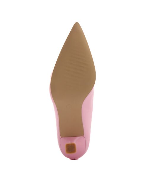Bottines à talon Louise roses - Talon 5 cm