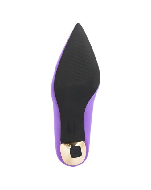 Bottines à talon Eugénie violettes - Talon 5 cm