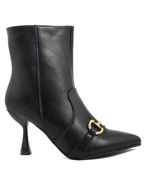 Bottines à talon Gabrielle noires - Talon 5 cm