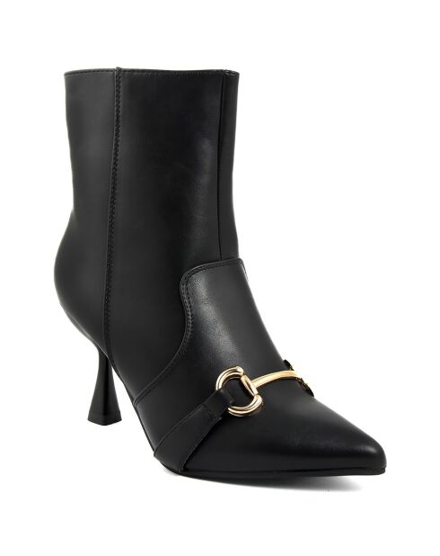 Bottines à talon Gabrielle noires - Talon 5 cm