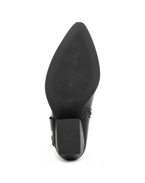 Bottines à talon Pauline noires - Talon 7 cm