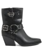 Bottines à talon Pauline noires - Talon 7 cm