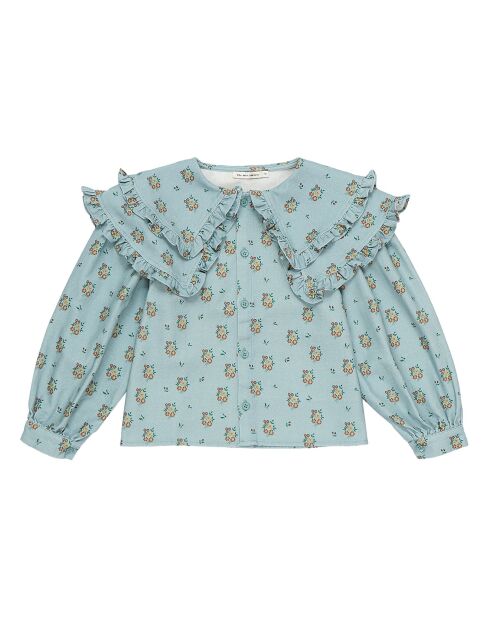 Blouse Jimena Fleurs bleu ciel
