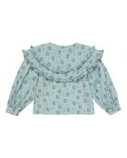 Blouse Jimena Fleurs bleu ciel