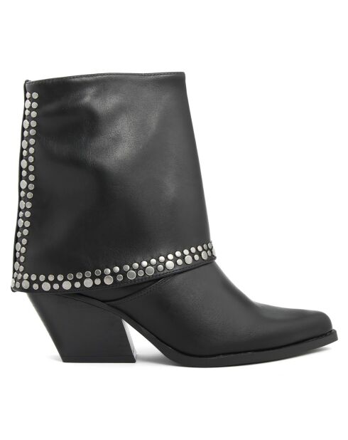 Bottines à talon Shirane noires - Talon 7 cm