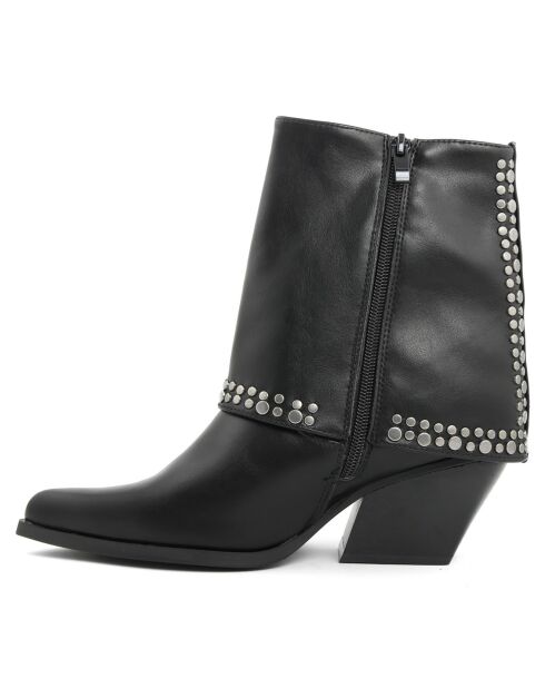 Bottines à talon Shirane noires - Talon 7 cm